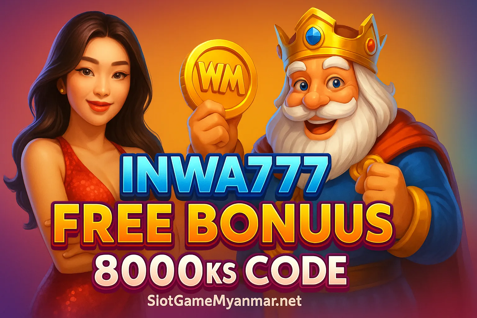 Inwa777 Free Bonus 8000ks Code (SlotGameMyanmar.net)